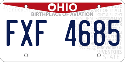 OH license plate FXF4685