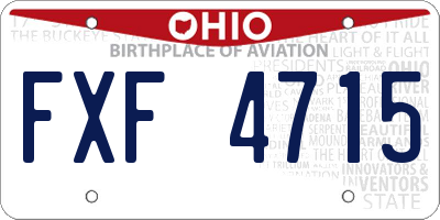OH license plate FXF4715