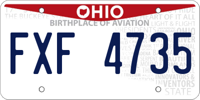OH license plate FXF4735