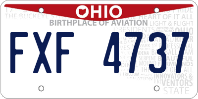 OH license plate FXF4737