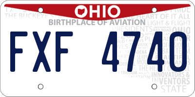 OH license plate FXF4740