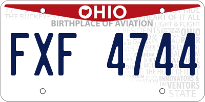 OH license plate FXF4744