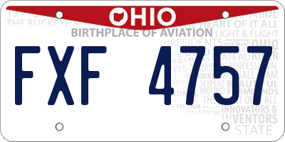 OH license plate FXF4757