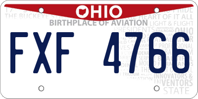 OH license plate FXF4766