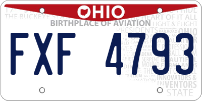 OH license plate FXF4793