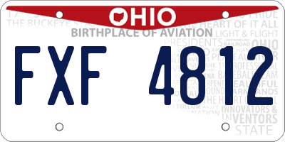 OH license plate FXF4812