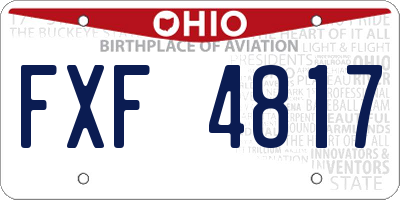 OH license plate FXF4817