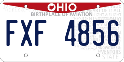 OH license plate FXF4856