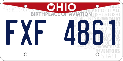 OH license plate FXF4861