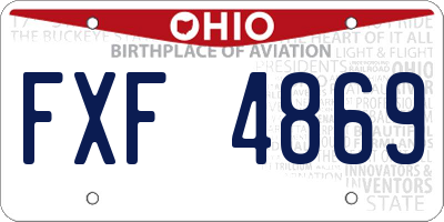 OH license plate FXF4869