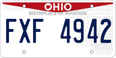 OH license plate FXF4942