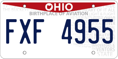 OH license plate FXF4955