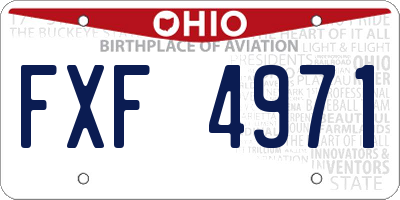 OH license plate FXF4971