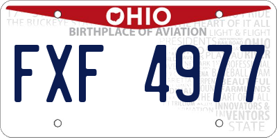 OH license plate FXF4977