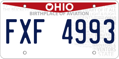 OH license plate FXF4993
