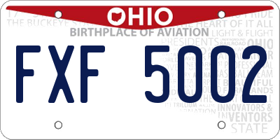 OH license plate FXF5002