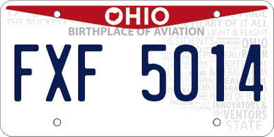 OH license plate FXF5014