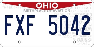 OH license plate FXF5042