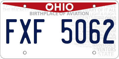 OH license plate FXF5062