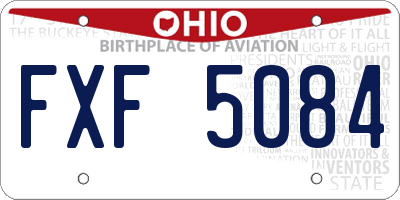 OH license plate FXF5084