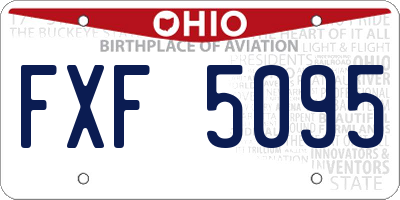 OH license plate FXF5095