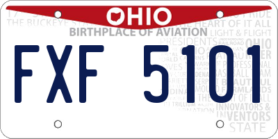 OH license plate FXF5101