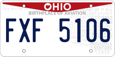 OH license plate FXF5106