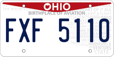 OH license plate FXF5110