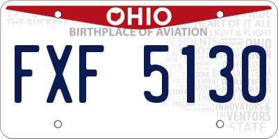OH license plate FXF5130