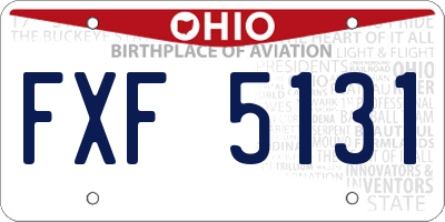 OH license plate FXF5131