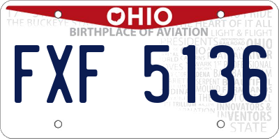 OH license plate FXF5136