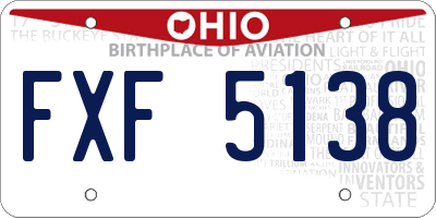OH license plate FXF5138