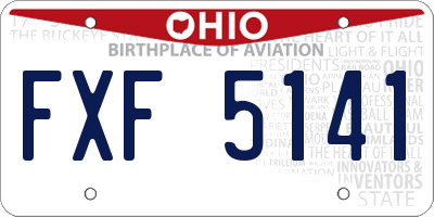 OH license plate FXF5141