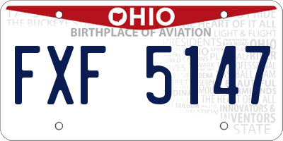 OH license plate FXF5147