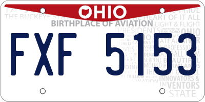 OH license plate FXF5153