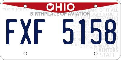 OH license plate FXF5158