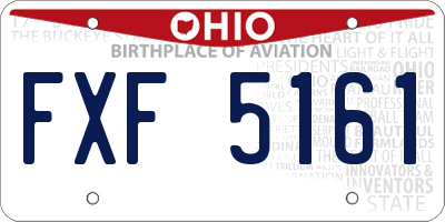 OH license plate FXF5161