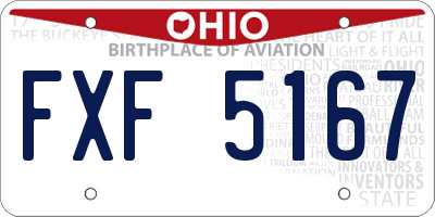 OH license plate FXF5167