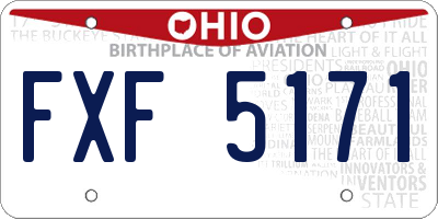 OH license plate FXF5171