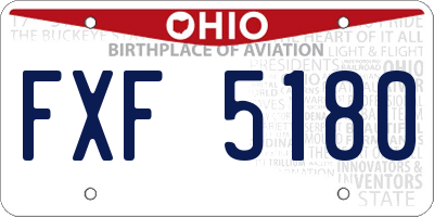 OH license plate FXF5180