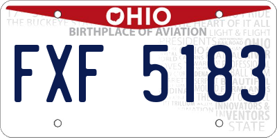 OH license plate FXF5183