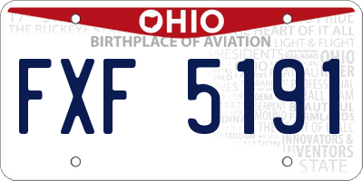 OH license plate FXF5191