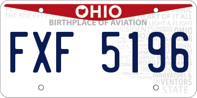 OH license plate FXF5196