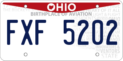 OH license plate FXF5202