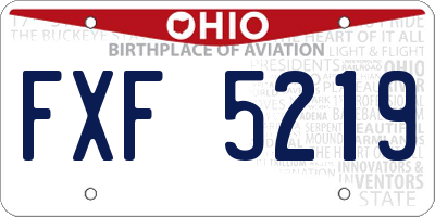 OH license plate FXF5219