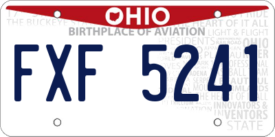 OH license plate FXF5241