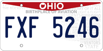 OH license plate FXF5246