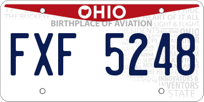 OH license plate FXF5248