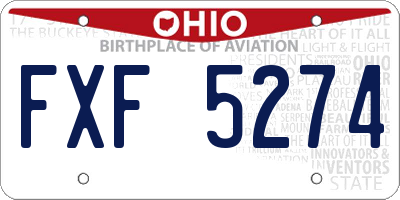 OH license plate FXF5274