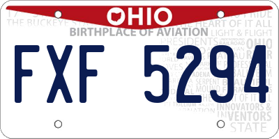 OH license plate FXF5294